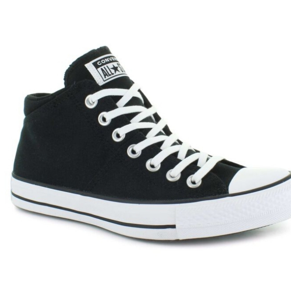 Converse Black and White Canvas High-Top Sneakers